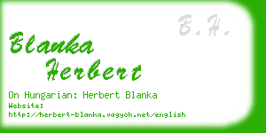 blanka herbert business card